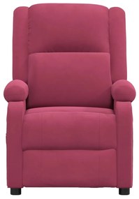 Poltrona de massagens veludo vermelho tinto