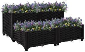 vidaXL Canteiro elevado 80x80x38 cm polipropileno