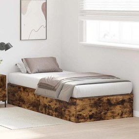 Cama de Armazenamento Carvalho Fumado 90x190 cm