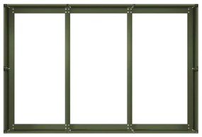 Vaso/floreira 120x80x40 cm aço verde azeitona