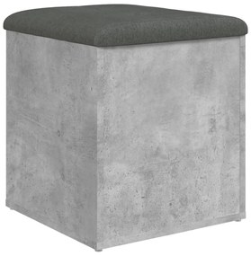 Banco de arrumação 42x42x45cm derivados madeira cinzento sonoma