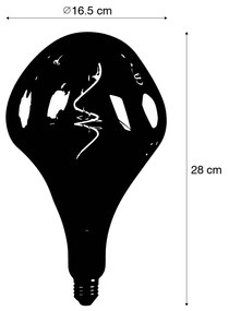 Lâmpada LED regulável E27 A165 prata 6W 160 lm 1800K