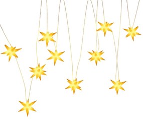 Luzes de Natal 10 LEDs 10 cm amarelo