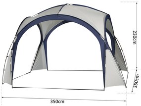 Evento Carpa  Loja de Festas Gazebo 3.5x3.5m Toldo aberto para eventos Camping impermeável Proteção UV