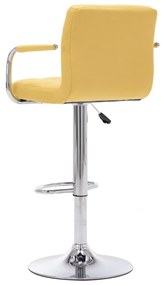 Cadeiras de bar 2 pcs tecido amarelo