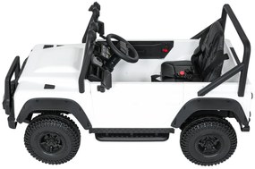 Jipe elétrico para Crianças 24V Land Rover Defender 110 SVX Concept Rodas Espuma EVA, Assento couro ecológico Branco