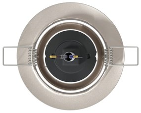 Luminárias embutidas 6 pcs Redondas GU10 Prateado Ø90 mm Aço