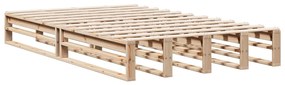 Cama com estante sem colchão 135x190 cm pinho maciço