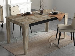 Mesa de Jantar "Costa" – 145x85x76.2 cm – Bege e Madeira – Design Rúst