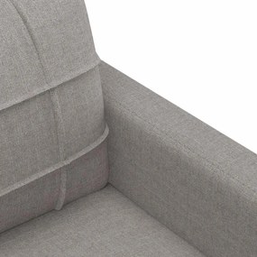 Sofá de 2 lugares tecido 140 cm cinzento-acastanhado