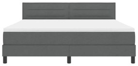 Cama Box com Colchão Cinza Escuro 180x200 cm Tecido