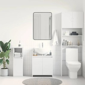 Armário de casa de banho 60x33x61 cm contraplacado branco