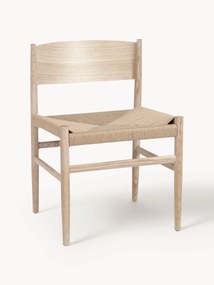 Cadeira em madeira com assento entrançado Nestor