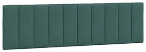 Estrutura de cama c/ luzes LED 180x200 cm veludo verde-escuro
