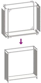 Suporte para lenha 90x28x90 cm aço laminado a frio antracite