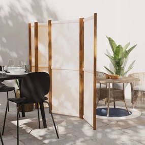 vidaXL Divisória/biombo com 6 painéis 420x180 cm branco nata