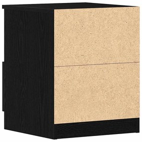 Cabideiro vidaXL Preto Carvalho 40x40x50 cm Madeira de Engenharia