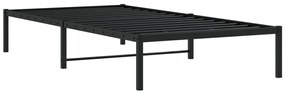 Estrutura de cama 100x190 cm metal preto