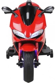 Mota Elétrica infantil Bateria RACE MOTOR, 12v, assento em couro, pneus de borracha EVA Vermelha