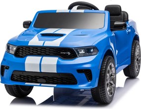 Carro elétrico para Crianças 2 a 5 anos, 12V Dodge Durango Rodas de espuma EVA, assento Couro ecológico e Comando Azul