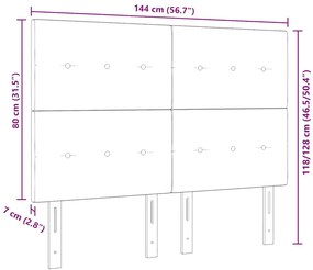 Cabeceira LED Verde Escuro 72 cm Veludo