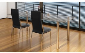 Cadeiras de jantar 2 pcs couro artificial preto
