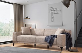 Sofá de 3 Lugares Petra – Cor Fawn – 215 x 87 x 86 cm