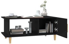 Mesa de centro 90x50x40 cm madeira processada preto
