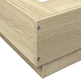 Estrutura de cama 90x190cm derivados de madeira carvalho sonoma