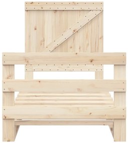 Estrutura de cama com cabeceira 90x200 cm pinho maciço
