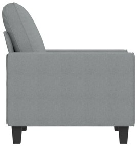 Poltrona tecido 60 cm cinzento-claro