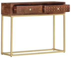 Mesa consola 90x30x75 cm madeira de mangueira maciça