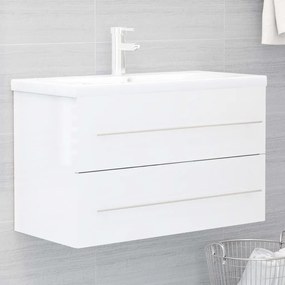 804707 vidaXL Armário lavatório 80x38,5x48 cm contraplacado branco brilhante