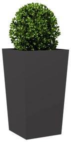 Vaso/floreira de jardim 45x45x75 cm aço preto
