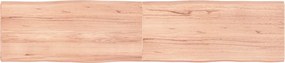 vidaXL Tampo de mesa com bordas vivas carvalho tratado castanho-claro