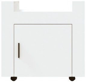 Trólei de secretária 60x45x60 cm derivados de madeira branco