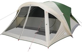 Tenda familiar estilo cabana para 6 pessoas impermeável verde