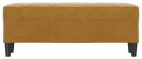 Banco 100x35x41 cm veludo castanho