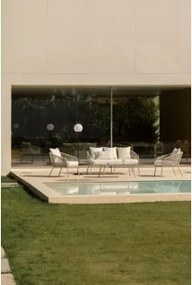 Conjunto De Jardim Com Sofá De 2 Lugares, 2 Poltronas Em Corda Trançada E Mesa De Centro Arhiza Verde Cáqui - Sklum