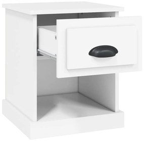 Mesa de cabeceira 39x39x47,5 cm derivados de madeira branco