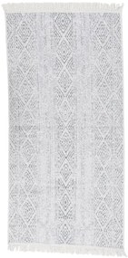 vidaXL Tapete 100x200 cm algodão cinzento-claro