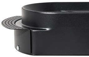 Conjunto de 6 focos embutidos arredondados pretos GU10 70mm 2-Light - Hubs