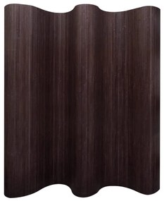 241669 vidaXL Biombo/divisória de sala 250x165 cm bambu castanho escuro