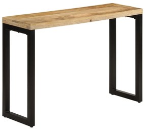 vidaXL Mesa consola 110x35x76 cm madeira de mangueira áspera maciça