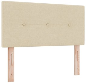 Cama Box Spring com Colchão Creme 120x200 cm Tecido