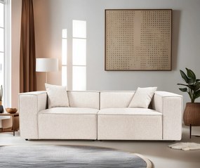 Sofá de 2 Lugares Lora – Castanho Claro – 220x108x65 cm