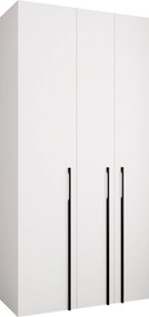 Roupeiro Hartford 571, Preto, Branco, 246x120x42cm, 100 kg, Portas para roupeiro: Com dobradiças, Número de prateleiras: 8, Número de prateleiras: 8