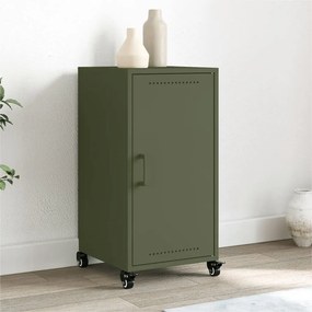 vidaXL Aparador 36x39x72 cm aço verde azeitona