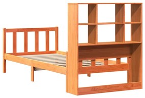 Cama com estante sem colchão 90x190 cm madeira maciça