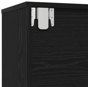 Estantes 3 pcs Carvalho Preto 36x30x143 cm Madeira engenheirada